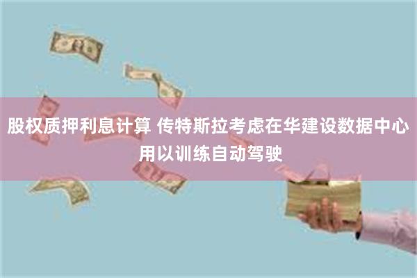 股权质押利息计算 传特斯拉考虑在华建设数据中心 用以训练自动驾驶