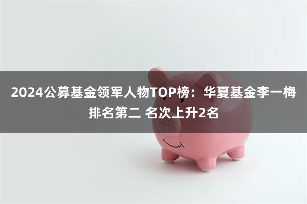 2024公募基金领军人物TOP榜：华夏基金李一梅排名第二 名次上升2名