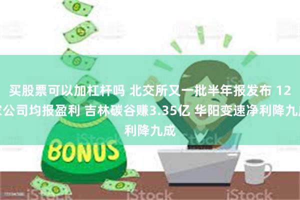 买股票可以加杠杆吗 北交所又一批半年报发布 12家公司均报盈利 吉林碳谷赚3.35亿 华阳变速净利降九成