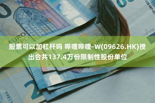 股票可以加杠杆吗 哔哩哔哩-W(09626.HK)授出合共137.4万份限制性股份单位