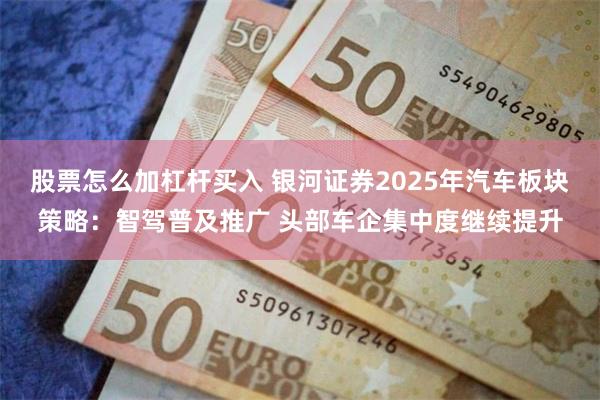 股票怎么加杠杆买入 银河证券2025年汽车板块策略：智驾普及推广 头部车企集中度继续提升