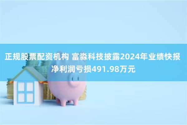 正规股票配资机构 富淼科技披露2024年业绩快报 净利润亏损491.98万元